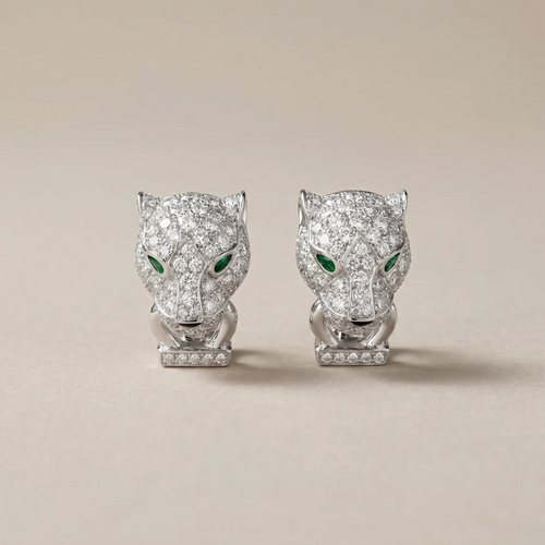 Panthère De Stud Pavé Diamonds Earrings