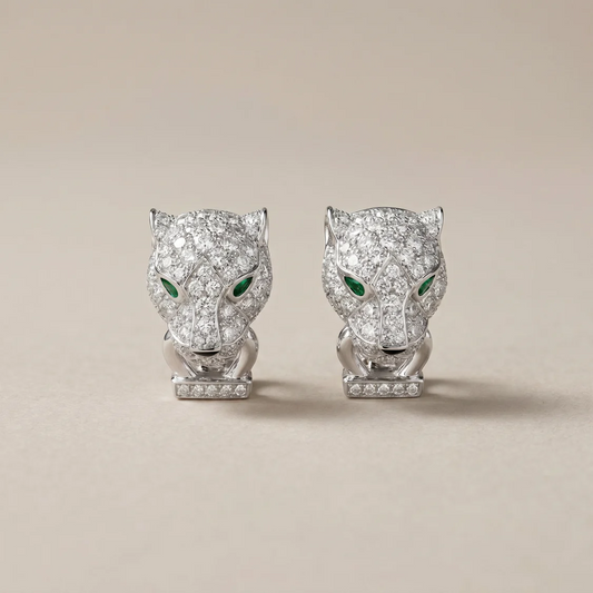Panthère De Stud Pavé Diamonds Earrings