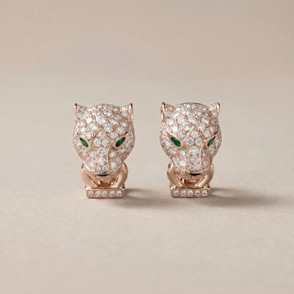 Panthère De Stud Pavé Diamonds Earrings
