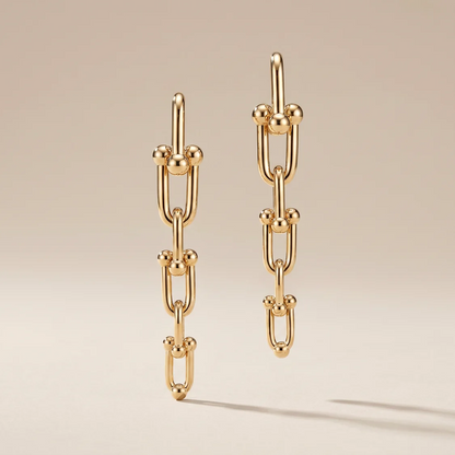 Graduated Link Drop Earrings