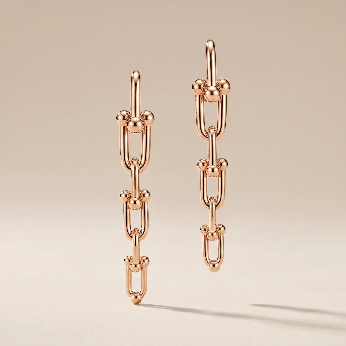 Graduated Link Drop Earrings