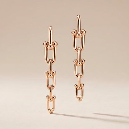 Graduated Link Drop Earrings