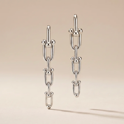 Graduated Link Drop Earrings