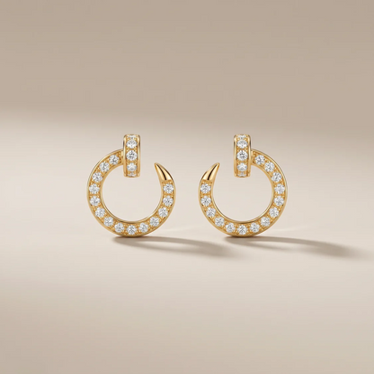 Juste Un Clou  Pavé Diamonds Small Hoop Earrings
