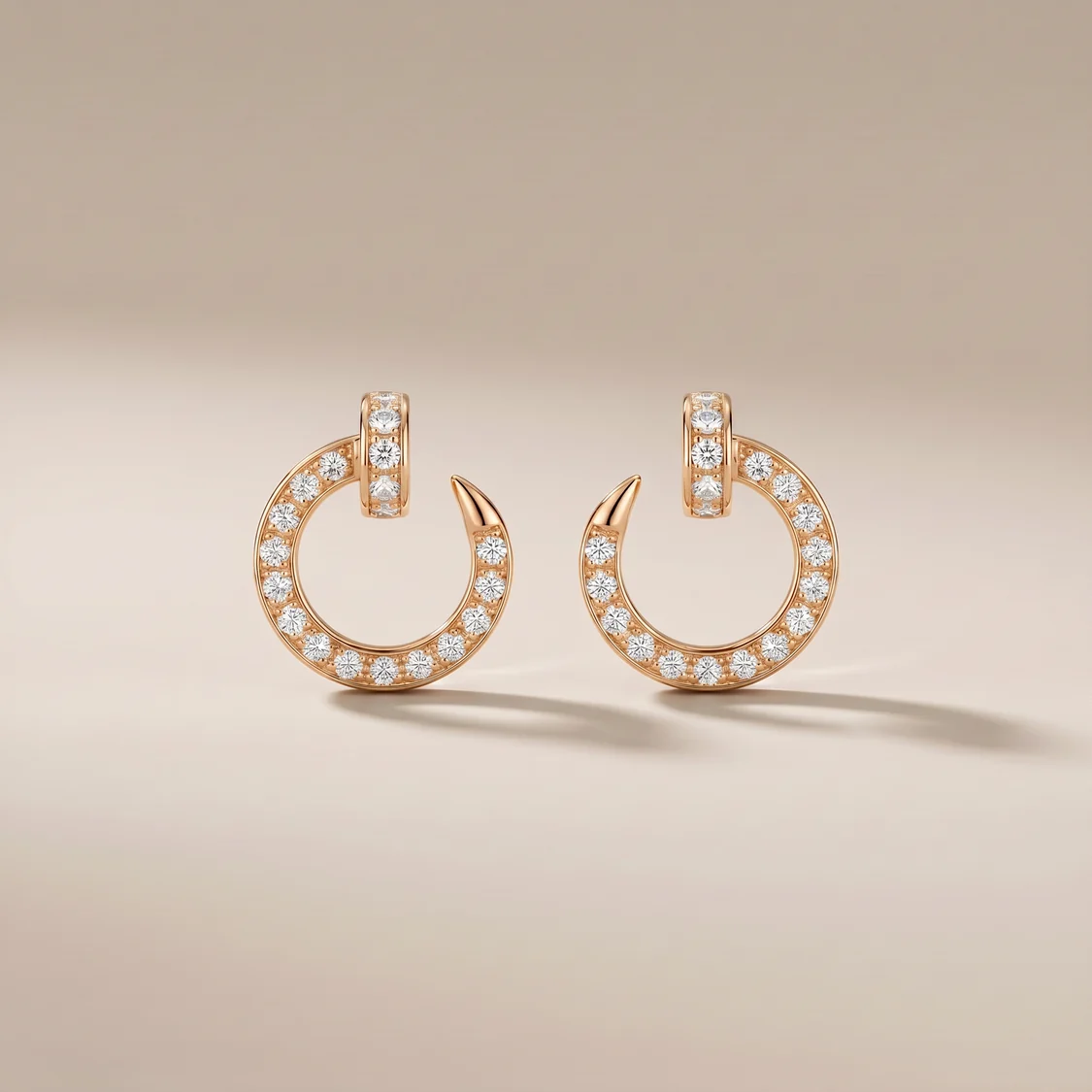 Juste Un Clou  Pavé Diamonds Small Hoop Earrings