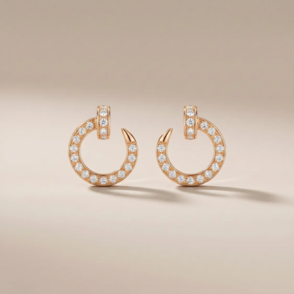 Juste Un Clou  Pavé Diamonds Small Hoop Earrings