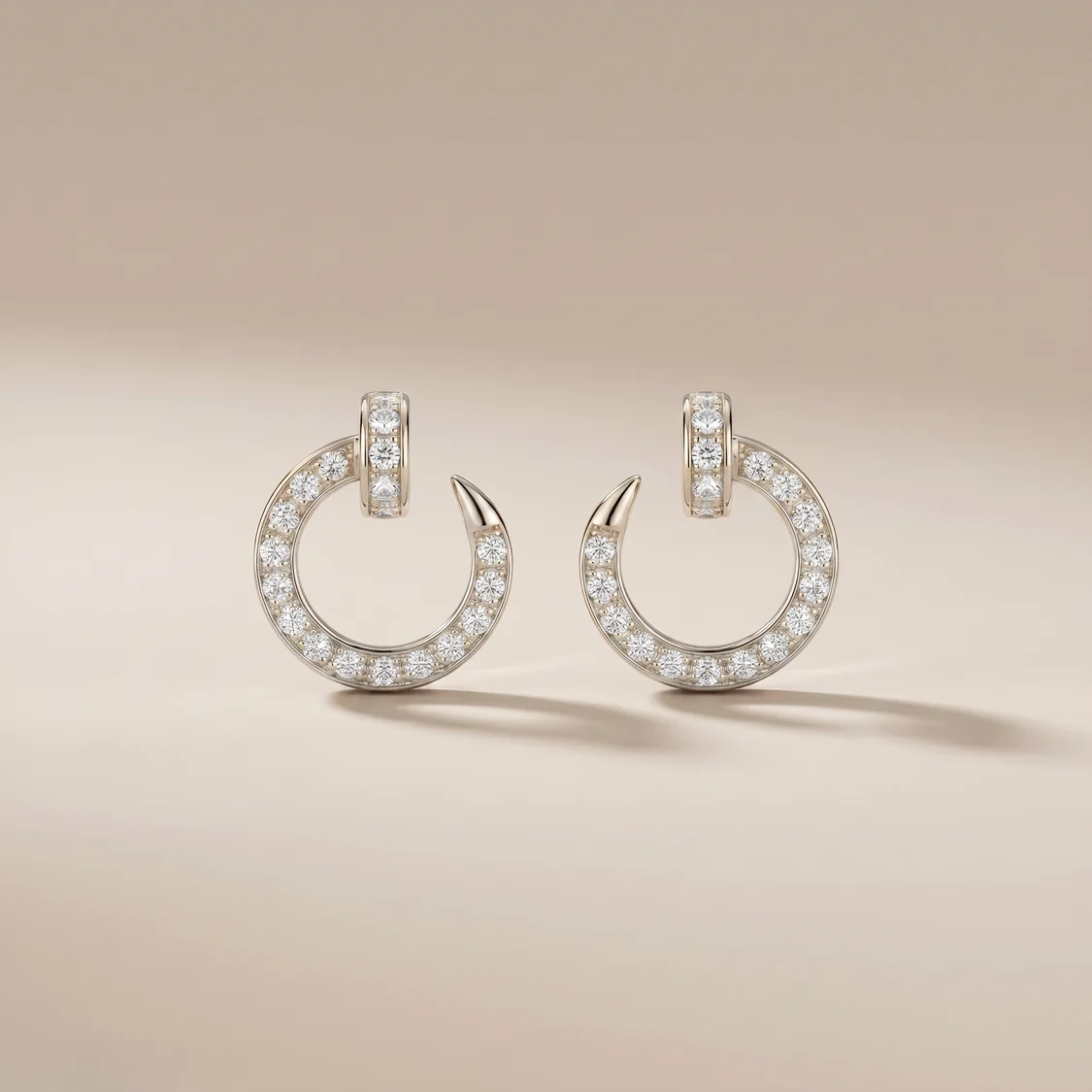 Juste Un Clou  Pavé Diamonds Small Hoop Earrings