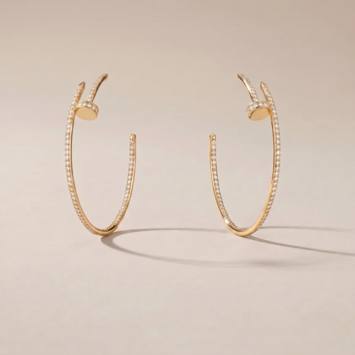 Juste Un Clou Pavé Diamonds Hoop Earrings
