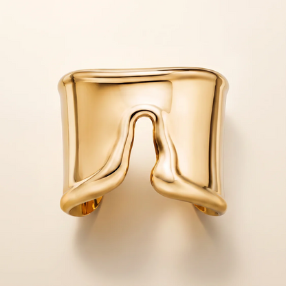 Elsa Peretti Bone Yellow Sculpted Wide Cuff Bracelet