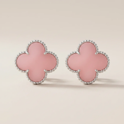 Magic Alhambra Pink Opal Earrings