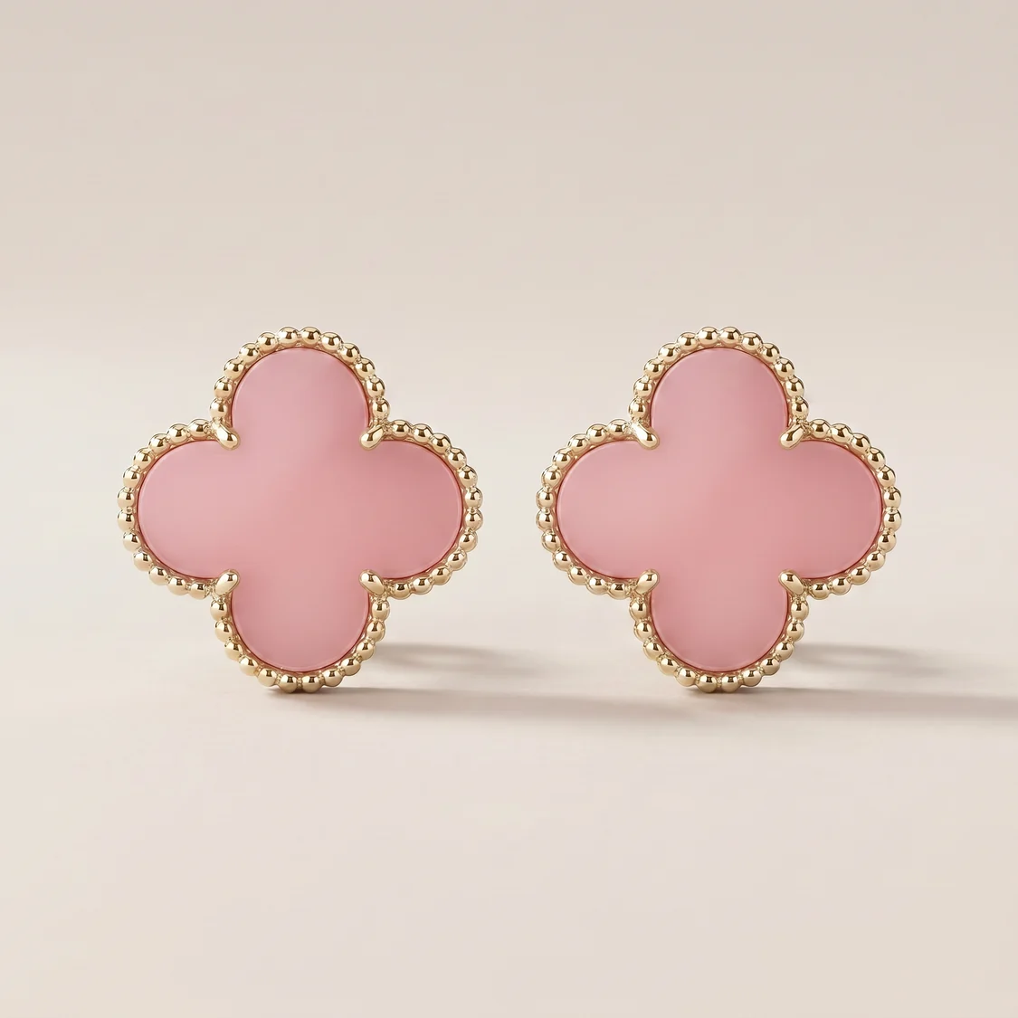 Magic Alhambra Pink Opal Earrings
