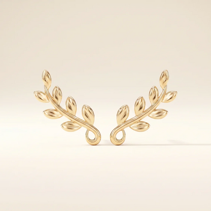Olive Leaf Vine Earrings