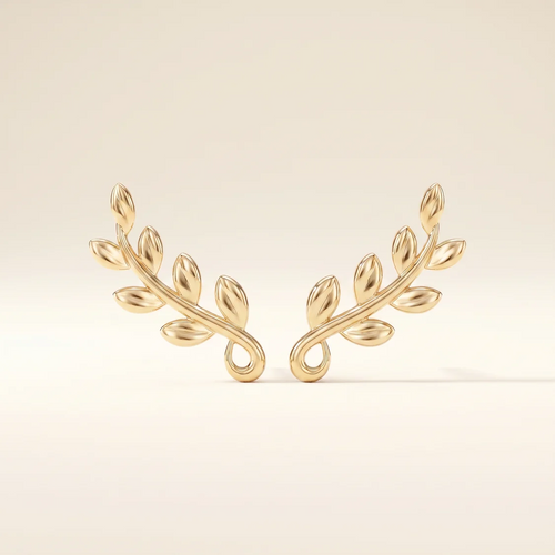 Olive Leaf Vine Earrings