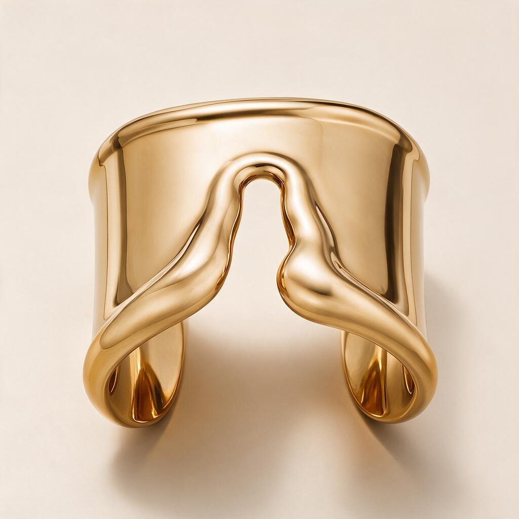 Elsa Peretti Bone Yellow Sculpted Wide Cuff Bracelet