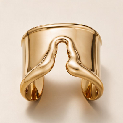 Elsa Peretti Bone Yellow Sculpted Wide Cuff Bracelet