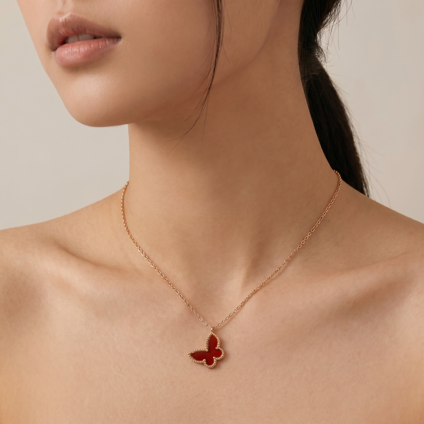 Alhambra Sweet Red Butterfly Necklace