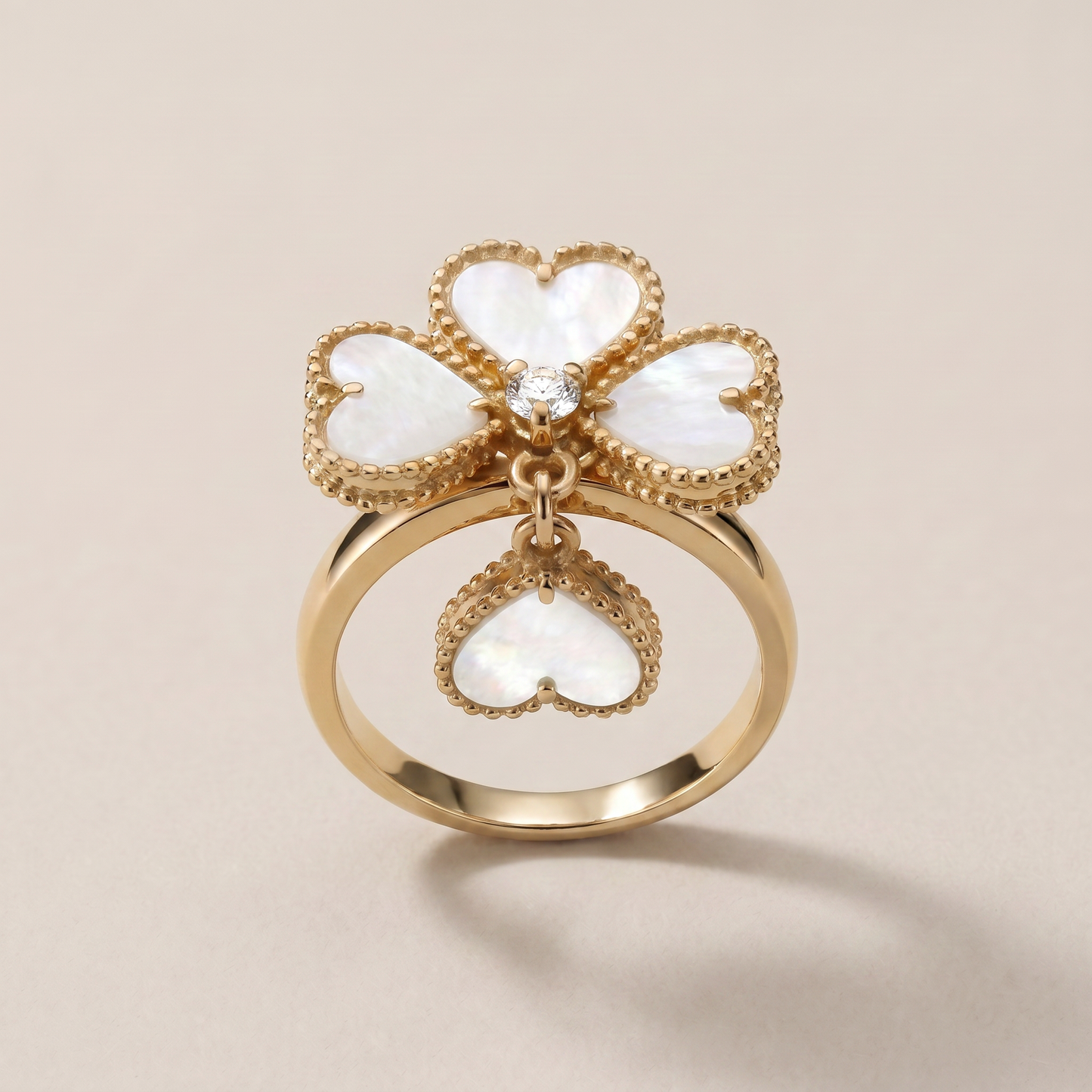 Clover Petal Mother Of Pearl Ring