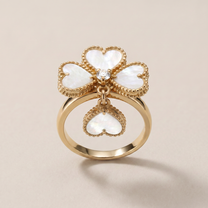 Clover Petal Mother Of Pearl Ring