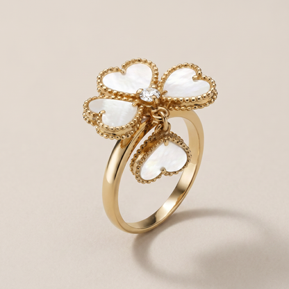 Clover Petal Mother Of Pearl Ring