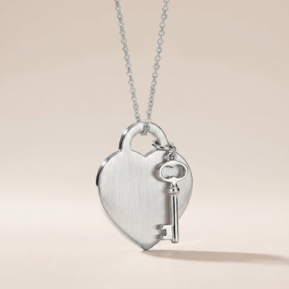 Heart & Key Pendant Necklace
