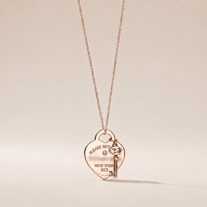 Heart & Key Pendant Necklace
