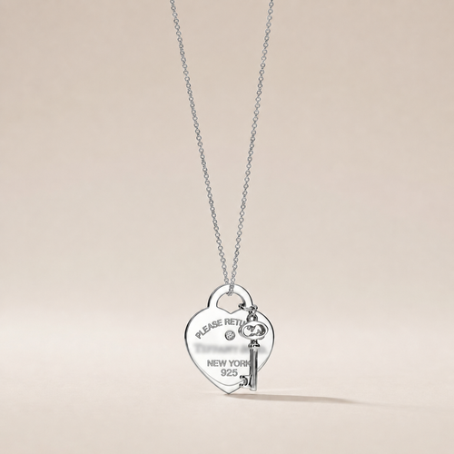 Heart & Key Pendant Necklace