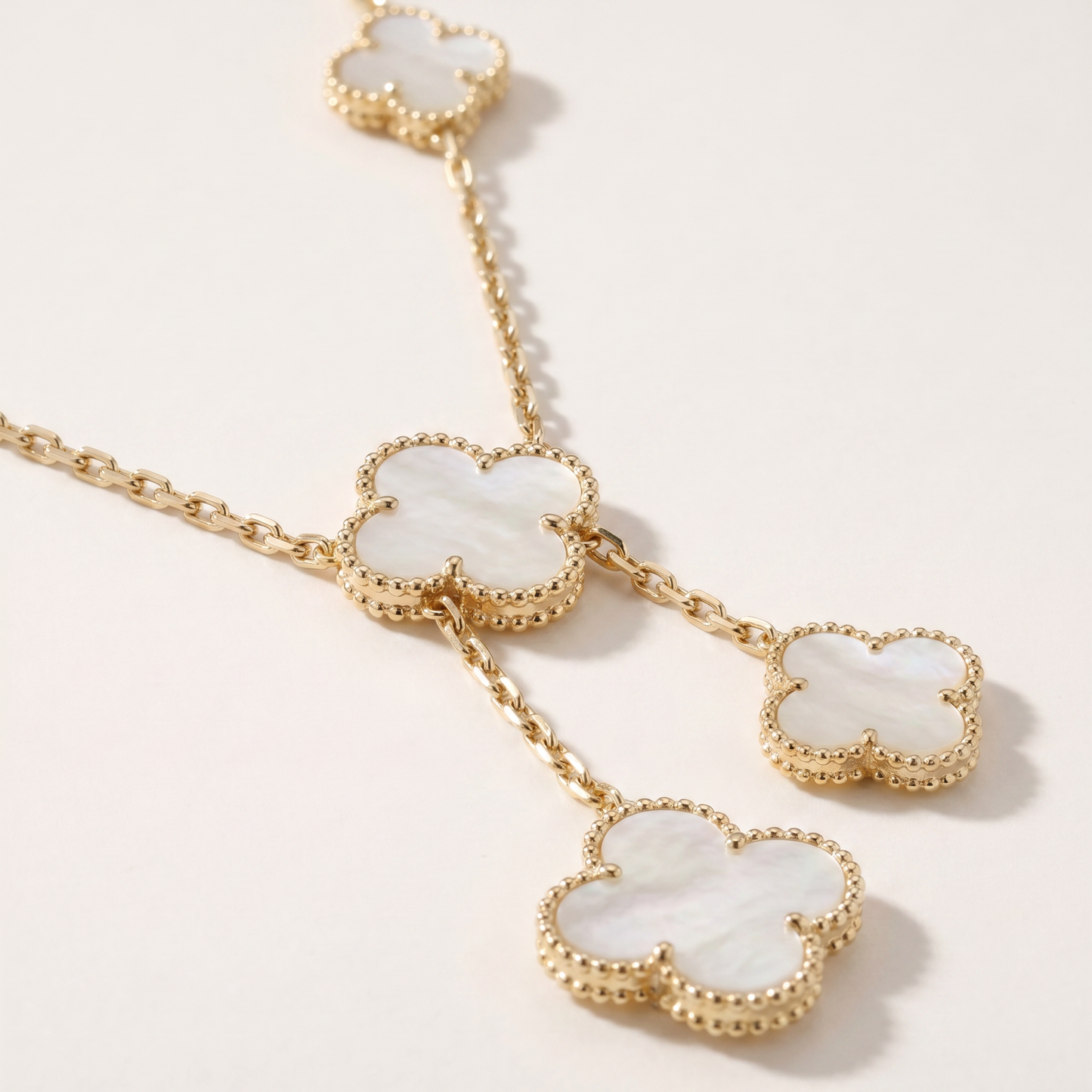Magic Alhambra Six Motifs Mother Of Pearl Clover Necklace