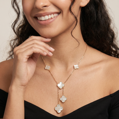 Magic Alhambra Six Motifs Mother Of Pearl Clover Necklace
