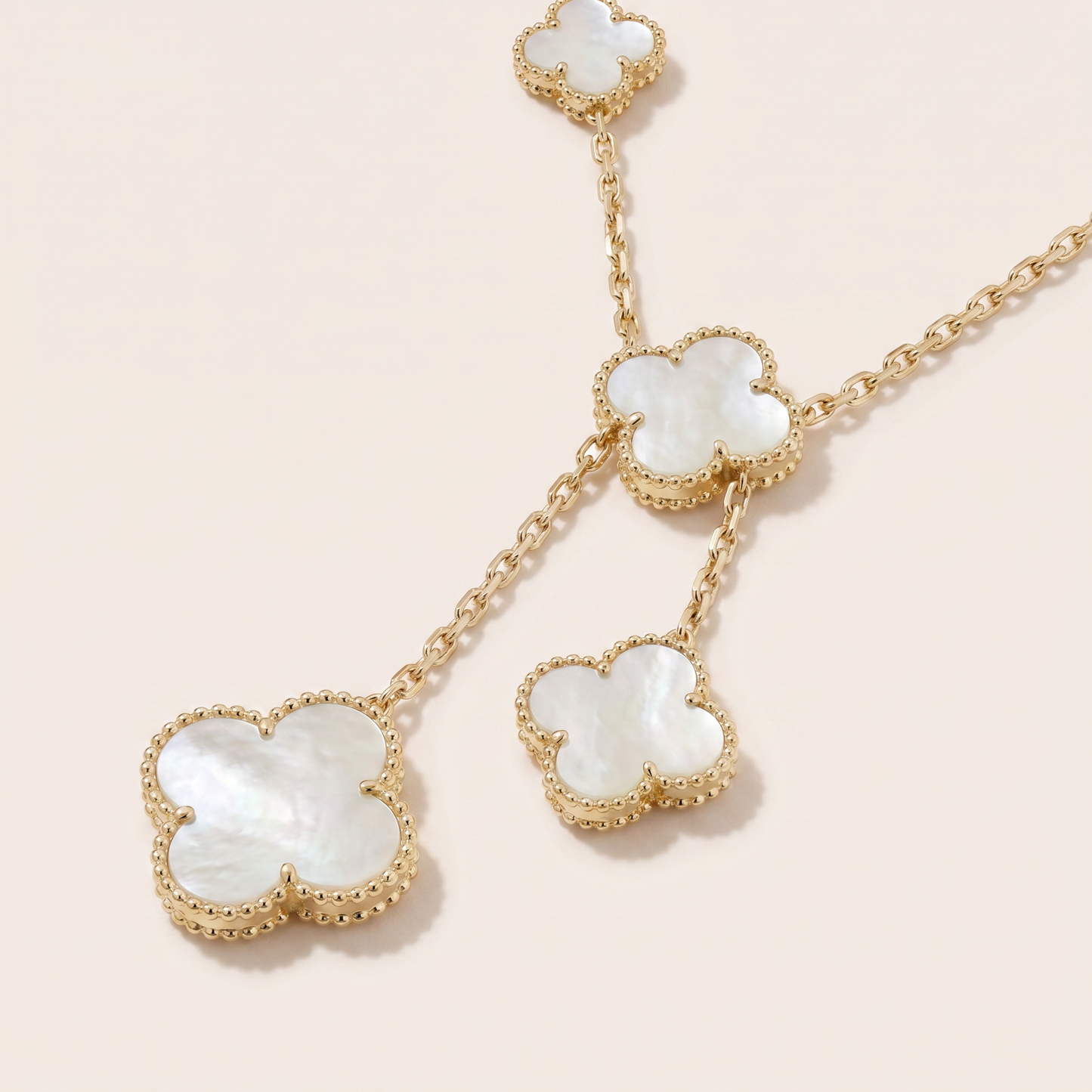 Magic Alhambra Six Motifs Mother Of Pearl Clover Necklace