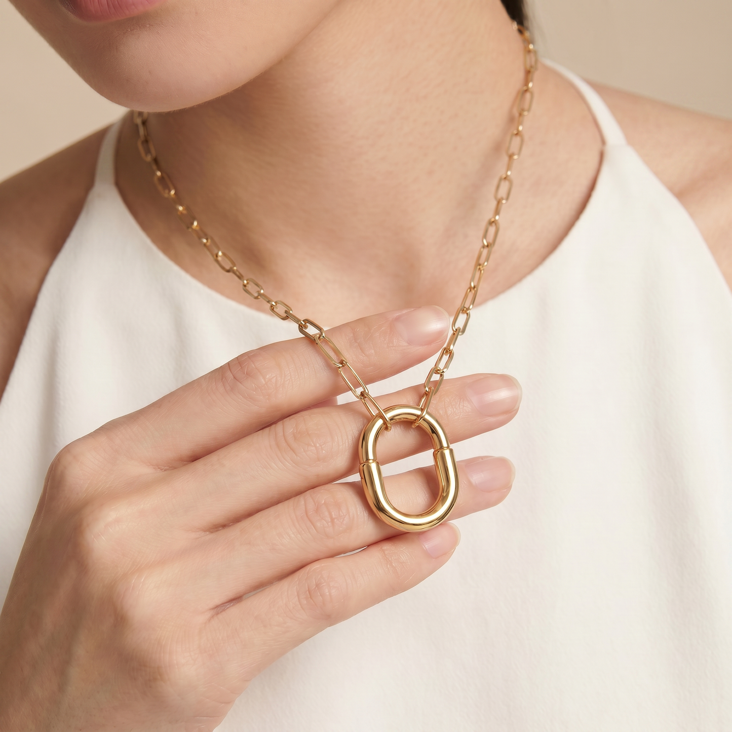 Medium Lock Pendant Necklace