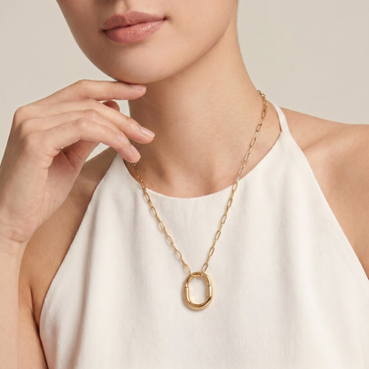 Medium Lock Pendant Necklace