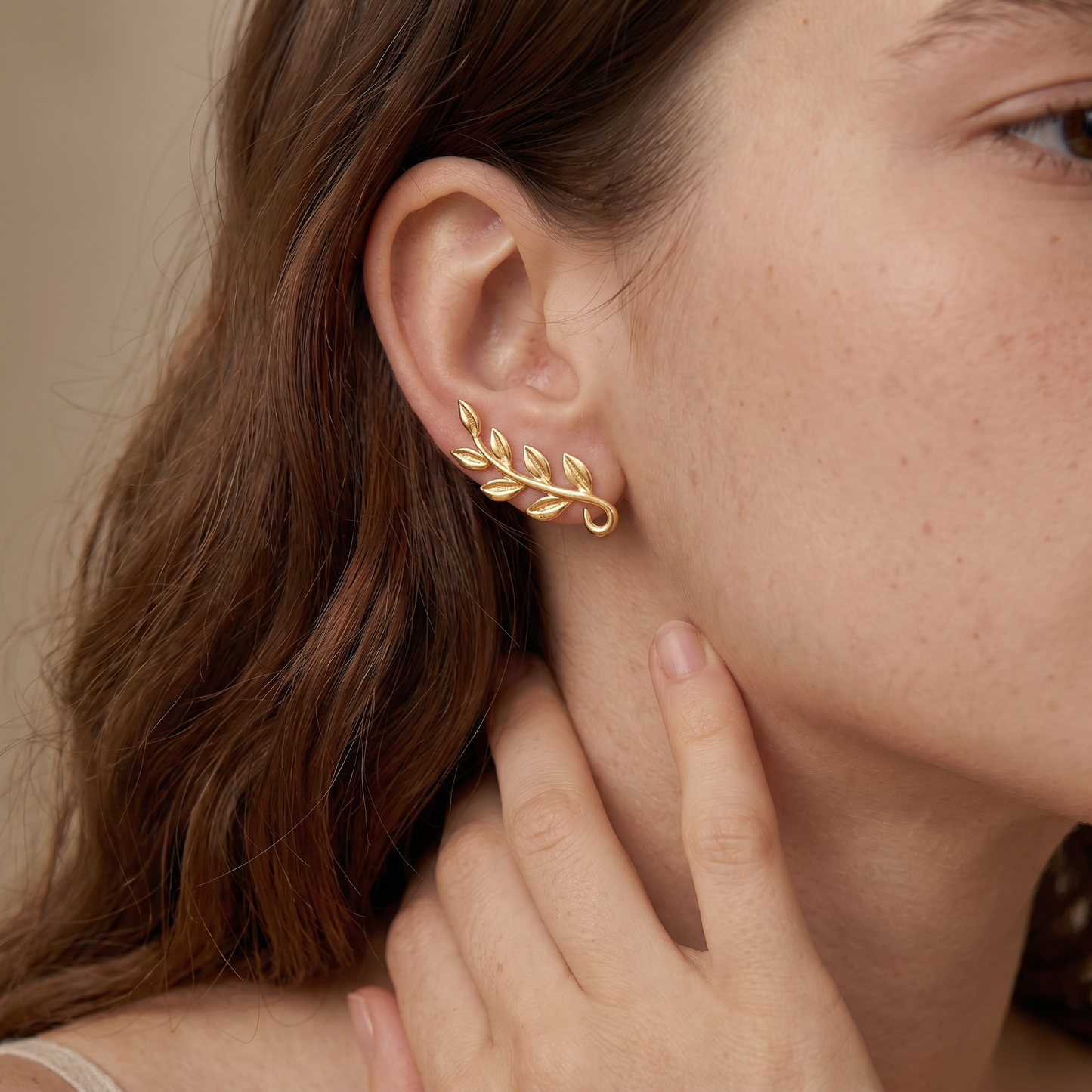 Olive Leaf Vine Earrings