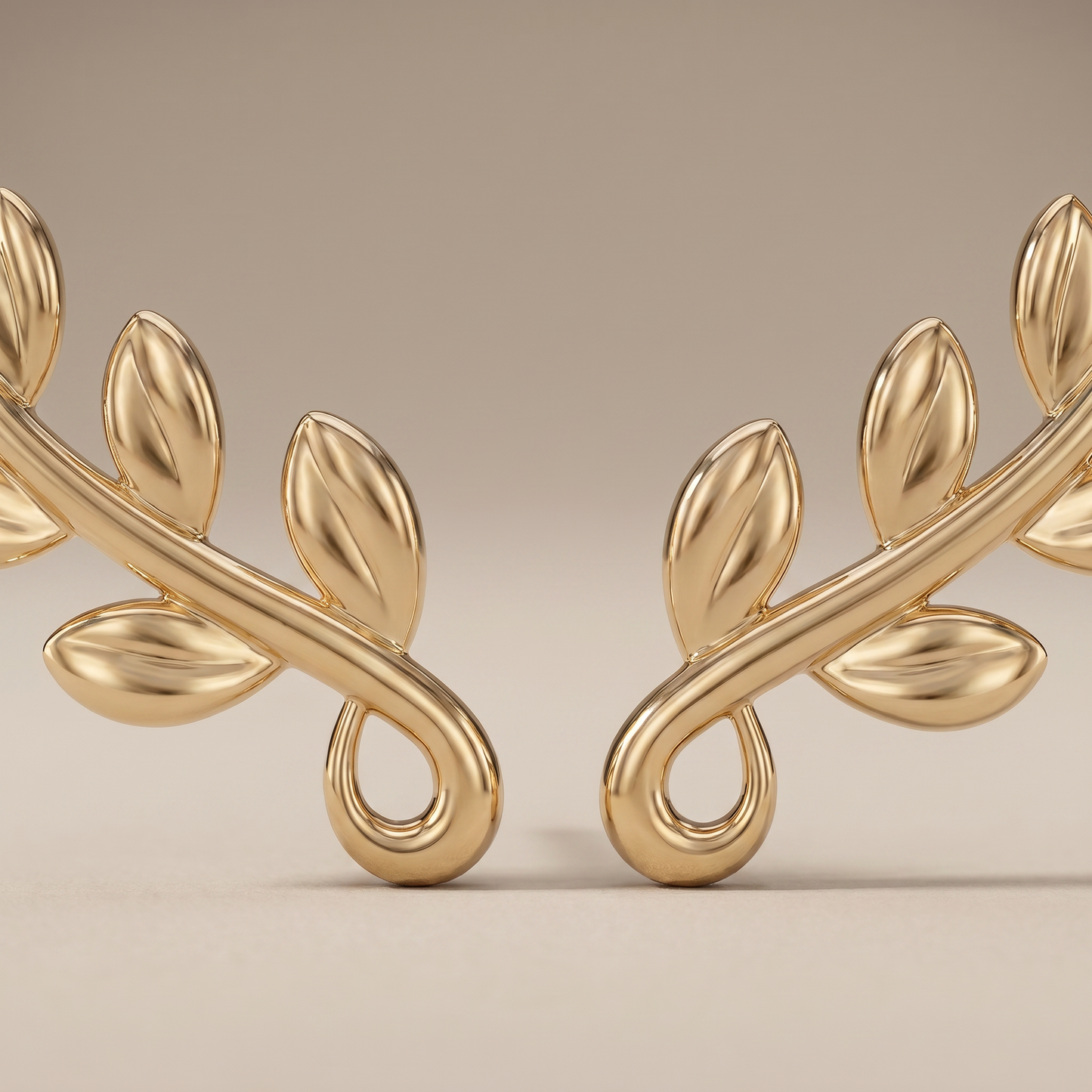 Olive Leaf Vine Earrings