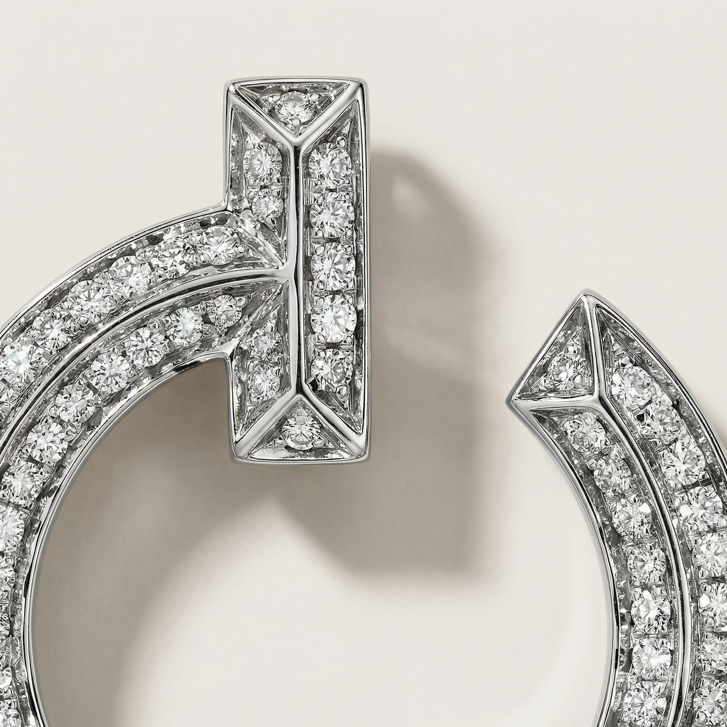 T T1 Open Pavé Hoop Earrings