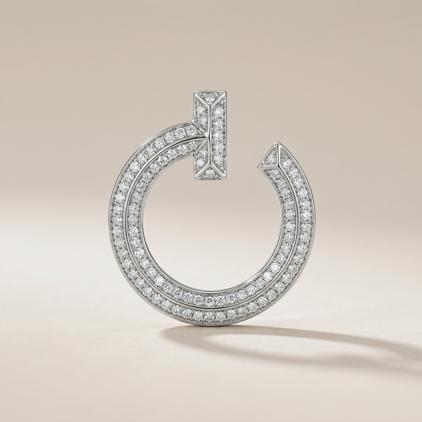 T T1 Open Pavé Hoop Earrings
