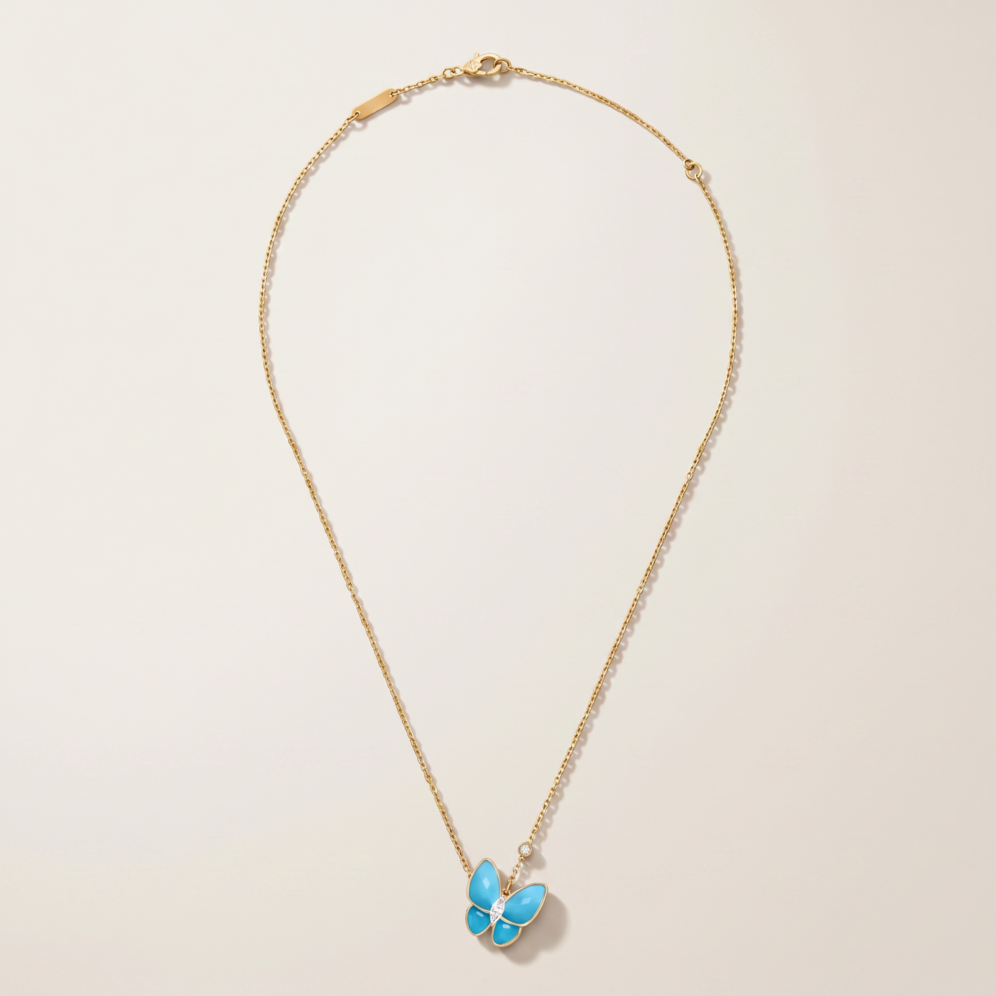 Two Butterfly Turquoise Necklace