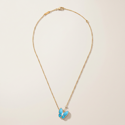 Two Butterfly Turquoise Necklace
