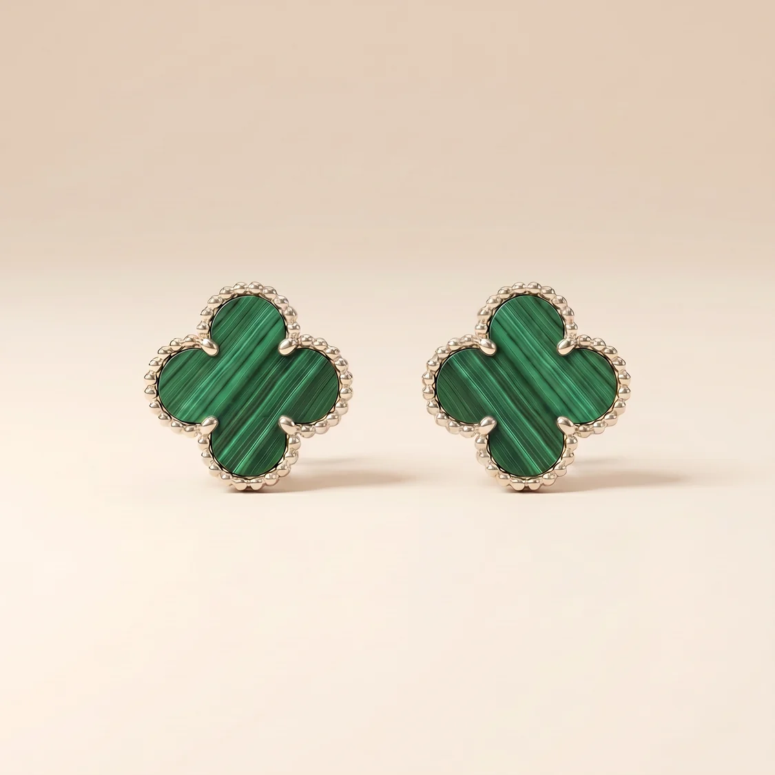 Vintage 1 Motif Malachite Earrings
