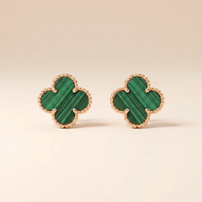 Vintage 1 Motif Malachite Earrings