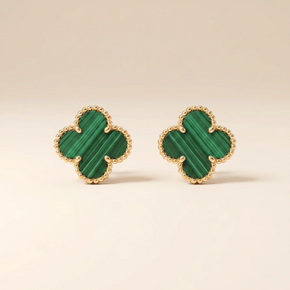 Vintage 1 Motif Malachite Earrings