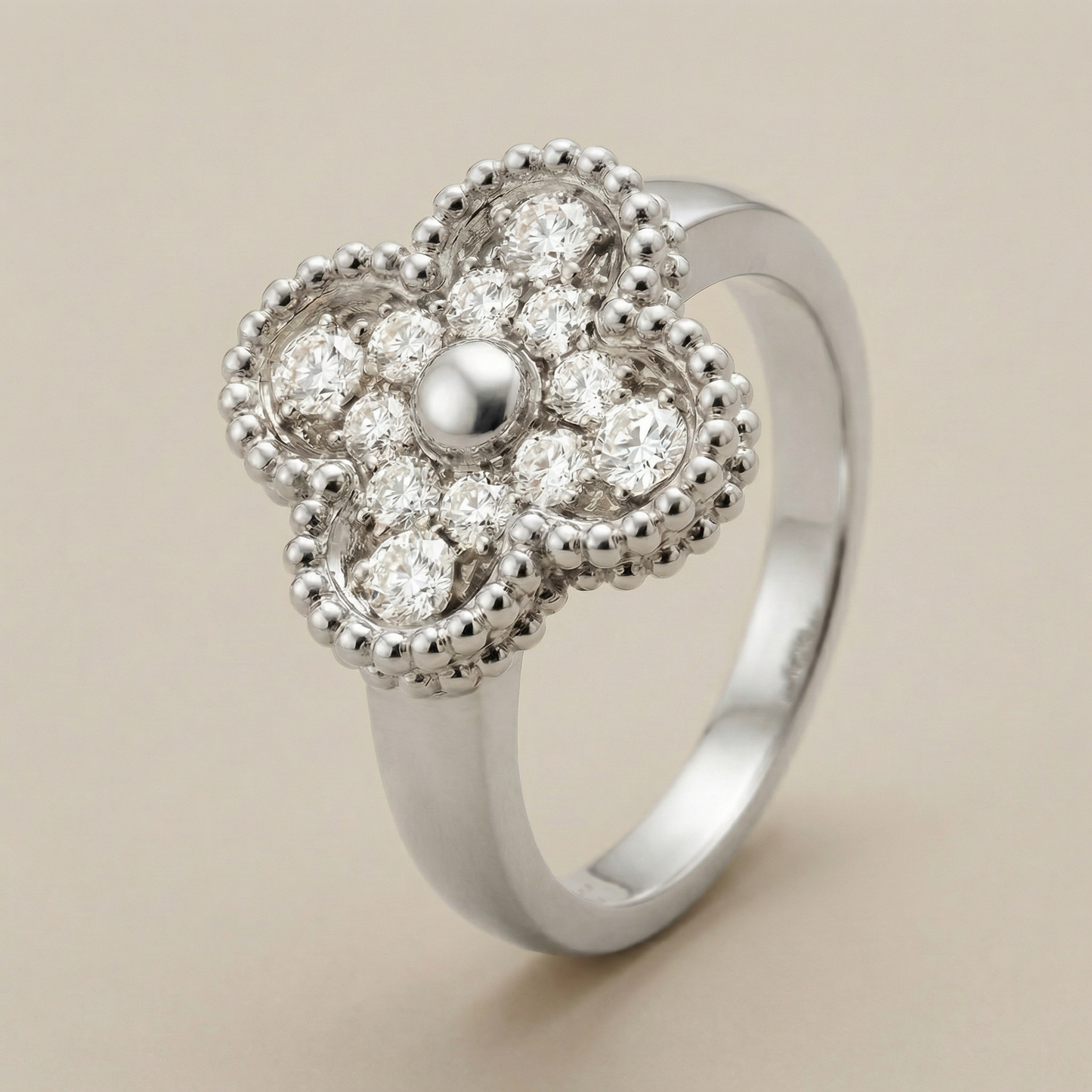 Vintage Alhambra Pavé Ring