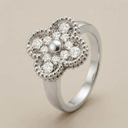 Vintage Alhambra Pavé Ring