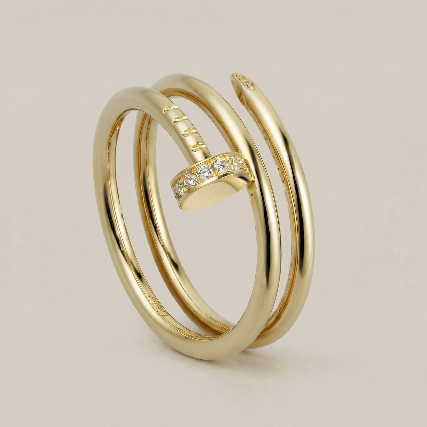 Juste Un Clou Pavé Style Double Row Diamonds Ring