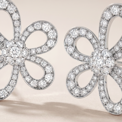 Flowerlace Pavé Diamonds Earrings