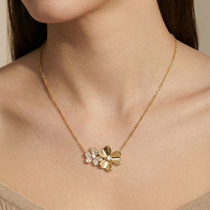 Frivole Clover Pavé Necklace