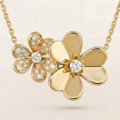 Frivole Clover Pavé Necklace