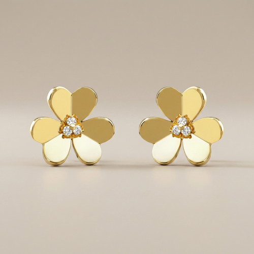 Frivole Large Flower Diamonds Earrings