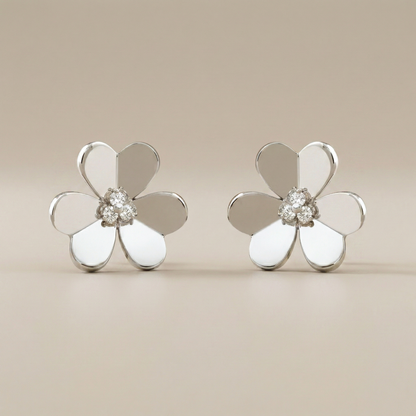Frivole Large Flower Diamonds Earrings