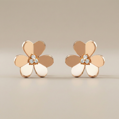 Frivole Large Flower Diamonds Earrings