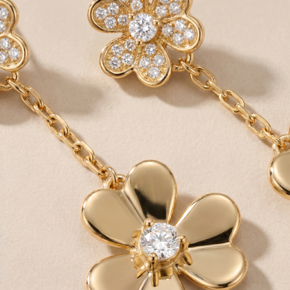 Frivole Pendant Drop Pavé Diamonds Earrings